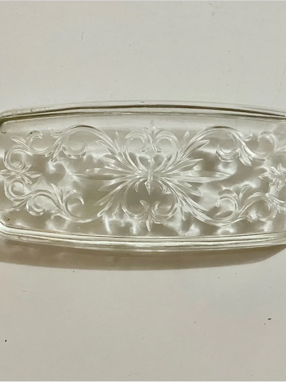 Vintage 3pc Silver Plated Butter Dish with Glass Insert Liner Ornate